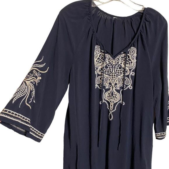 Embroidered Tunic Boho Blouse - Picture 1 of 8